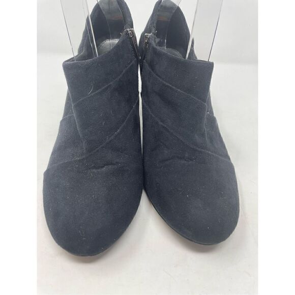 🔴 Mootsie Tootsie black vegan suede ankle booties size 9.5 - Picture 4 of 13